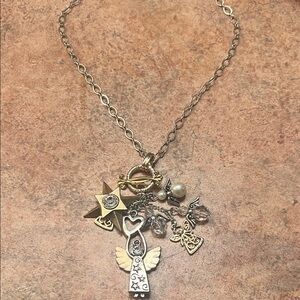 Silver and Gold Charm Necklace